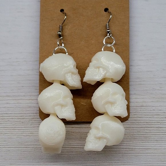3/$12 Three Skull Earrings - Picture 1 of 2